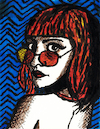 Cartoon: Rotschopf mit roter Brille (small) by Pascal Kirchmair tagged gafas,occhiali,redhead,rothaarige,rotschopf,red,rote,brille,glasses,lunettes,terra,di,siena,burnt,sienna,terre,de,sienne,brulee,artist,artiste,artista,kunst,künstler,illustration,sepia,ink,the,girl,la,ragazza,das,mädchen,fille,chica,rapariga,show,drawing,tusche,zeichnung,lingerie,art,arte,milf,mature,housewife,hausfrau,caricatura,cartoon,caricature,karikatur,dessin,pascal,kirchmair,portrait,retrato,ritratto,dibujo,desenho,powerfrau,sexy,sensual,sabrosa,ilustracion,ilustracao,dangerous,woman,gefährlich,porträt,sensuelle,burlesque,erotik,erotic,erotismo,eroticism,erotisme,erotica,femme,frau