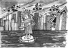 Cartoon: War on Terror (small) by Pascal Kirchmair tagged bush usa revenge 11 twin towers cartoon caricature karikatur terror war new york dschihad jihad djihad islamists