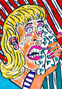 Cartoon: Weinende Frau (small) by Pascal Kirchmair tagged donna,piangente,lacrime,tränen,larmes,lagrimas,tears,in,her,eyes,weinende,frau,la,femme,qui,pleure,the,weeping,crying,woman,aqua,markers,and,coloured,mujer,que,llora,pablo,picasso,pascal,kirchmair,dessin,ink,drawing,tusche,tuschezeichnung,coruna,ruiz,espana,antibes,provence,barcelona,painting,dipinto,pintura,pittura,peinture,artist,artiste,artista,kunst,künstler,illustration,zeichnung,cartoon,caricature,karikatur,ilustracion,dibujo,desenho,disegno,ilustracao,illustrazione,illustratie,de,presse,du,jour,art,of,day,tekening,teckning,cartum,vineta,comica,vignetta,caricatura,portrait,porträt,portret,retrato,ritratto,malaga,spanien,espagne,spain,spagna,arte,artwork,tintachina