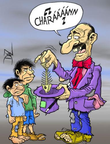 Cartoon: mago (medium) by pali diaz tagged magician,poor,children