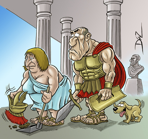 Cartoon: romano (medium) by pali diaz tagged roma,history,dog