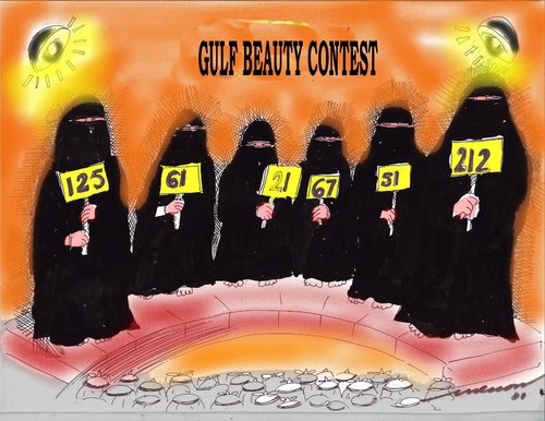 Cartoon: And the Winner is ... (medium) by kar2nist tagged purda,contest,beauty