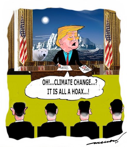 Cartoon: global warming (medium) by kar2nist tagged usa,president,trump,global,warming