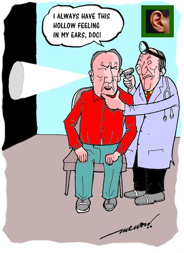 Cartoon: hollow man (medium) by kar2nist tagged ent,doctor,ear