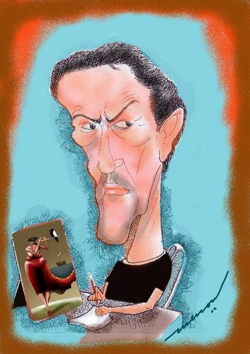 Cartoon: Marian Avramescue (medium) by kar2nist tagged marian,avramescue,romanian,cartoonist,romania