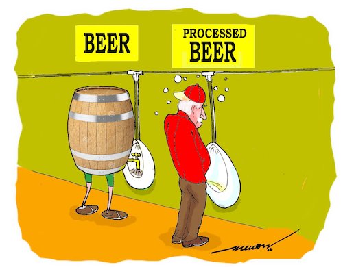 Cartoon: The processing Factory (medium) by kar2nist tagged beer,urine,human,body
