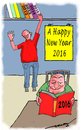 Cartoon: A Happy new Year 2016 to all (small) by kar2nist tagged greetings,2016,new,year