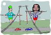 Cartoon: Height of Surrealism (small) by kar2nist tagged salvaddore,dali,ropewalking,mustache