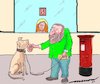 Cartoon: Mans best friend (small) by kar2nist tagged man,dog,friend,stamp,licking