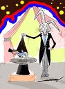 Cartoon: Roles Reversed (small) by kar2nist tagged magician rabbit hat tricks magic show