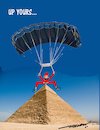 Cartoon: up yours (small) by kar2nist tagged parachuting,pyramid
