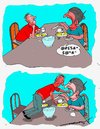 Cartoon: War and Peace (small) by kar2nist tagged war,peace,tolstoy,dining,table,breakfast