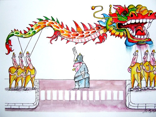 Cartoon: Dragon story (medium) by axinte tagged axi