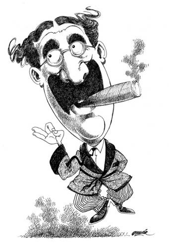 Cartoon: Groucho Marx (medium) by Omar tagged caricatura