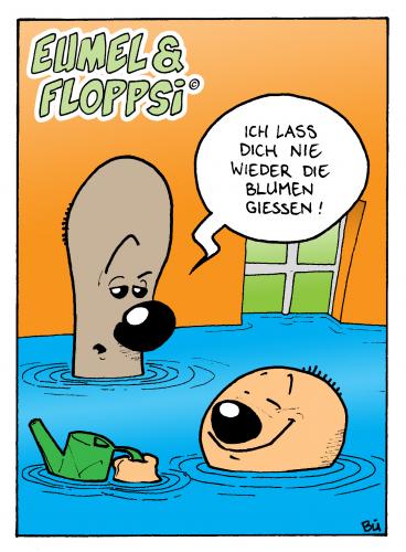 Cartoon: Eumel und Floppsi (medium) by Bülow tagged kinder,kids,wasser,water,flower,blume,gießen,überschwemmung,gießen,überschwemmung