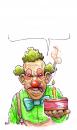Cartoon: Einen Herzlichen Glückwunsch! (small) by Bülow tagged clown,grusskarte,torte,glückwunsch,geburtstag