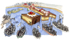 Cartoon: Invasione (small) by Niessen tagged immigration,africa,cake,hunger,italy,boat,people