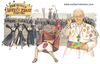 Cartoon: Love and Peace (small) by Niessen tagged papst,nonne,mönch,priester,sex,fest,rock,frieden,liebe