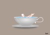 Cartoon: Bathing Cup (small) by berti tagged bad,tasse,baden,bath,cup,bathing