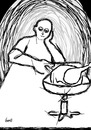 Cartoon: Candlelight Dinner (small) by berti tagged essen,kerzenschein,inkscape