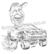 Cartoon: Bills Pontiac ute (small) by kullatoons tagged pontiac,ute,car,caricature