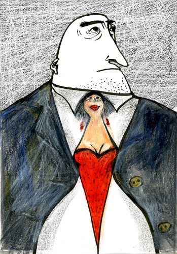Cartoon: Tie (medium) by galina_pavlova tagged woman