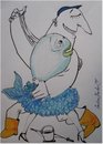 Cartoon: Tango (small) by galina_pavlova tagged fisherman