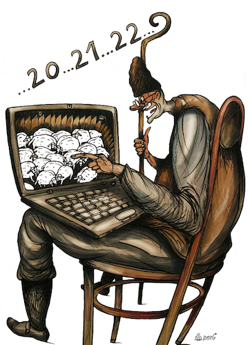 Cartoon: Calculator (medium) by drljevicdarko tagged math2022,mathematics