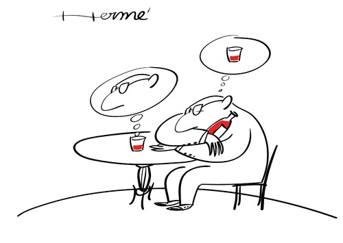 Cartoon: dreams (medium) by Herme tagged drink,drunk,bar,pub