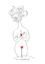 Cartoon: bacante (small) by Herme tagged woman,wine