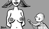Cartoon: andocken (small) by BiSch tagged stillen,breastfeeding,nursing,mama,mutter,mother,muttertag,baby,kleinkind