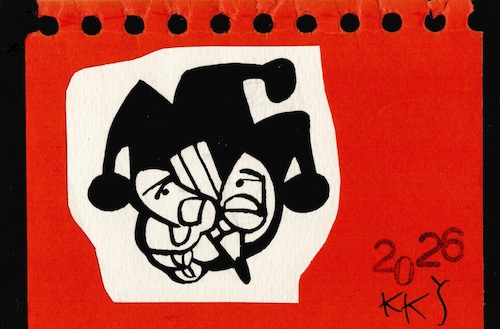 Cartoon: Cartoonist (medium) by Kestutis tagged dada,postcard,hand,fingers,pencil,art,kunst,kestutis,lithuania,cartoonist