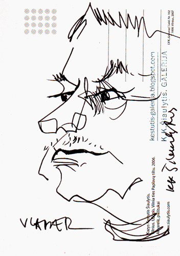 Cartoon: Cartoonist VLABER (medium) by Kestutis tagged cartoonist,cartoon,sketch,kestutis,lithuania