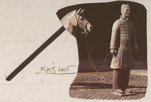 Cartoon: DADA Horse. DADA Pferd (medium) by Kestutis tagged horse,pferd,dada,postcard,kestutis,lithuania,china