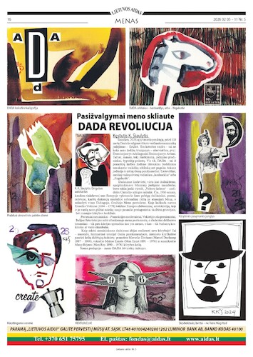Cartoon: DADA revolution (medium) by Kestutis tagged dada,revolution,newspaper,postcard,art,kunst,kestutis,lithuania,causerie,text