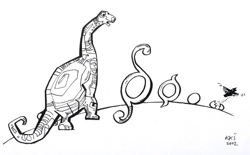 Cartoon: EVOLUTION OF DINOSAURS (medium) by Kestutis tagged kestutis,vilnius,europe,book,illustration,dinosaurs,evolution,lithuania,policy,animal
