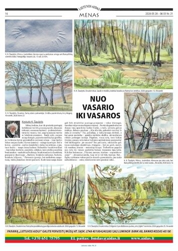 Cartoon: From February to summer (medium) by Kestutis tagged summer,causerie,text,art,kunst,kestutis,lithuania,watercolor,newspaper