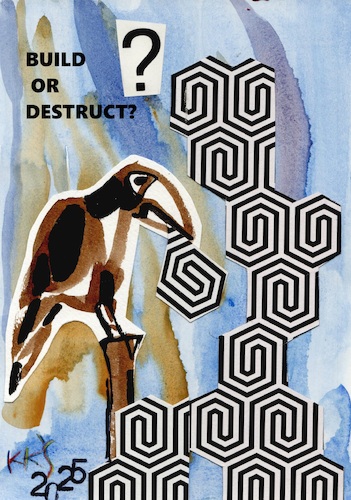 Cartoon: Fundamental question (medium) by Kestutis tagged fundamental,question,kestutis,lithuania,dada,art,kunst