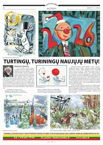 Cartoon: Happy and prosperous New Year (medium) by Kestutis tagged newspaper,happy,winter,snow,hare,new,year,kestutis,lithuania