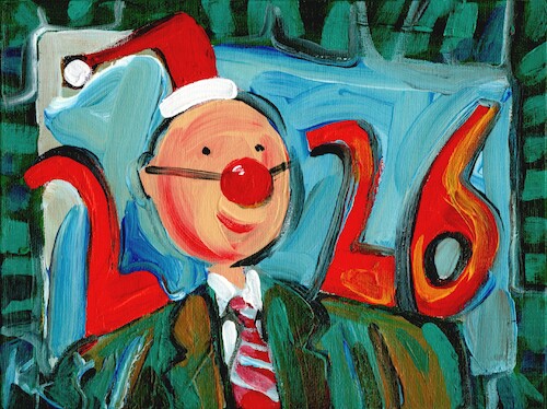 Cartoon: Happy New Year (medium) by Kestutis tagged happy,new,year,2026,kestutis,lithuania