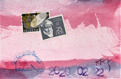 Cartoon: Knowledge of the world (medium) by Kestutis tagged world,humboldt,kestutis,lithuania,geography,dada,postcard