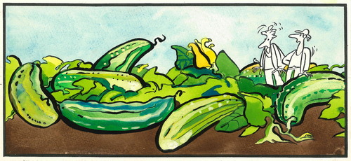 Cartoon: Kolkhoz greenhouse (medium) by Kestutis tagged sluota,kestutis,sport,canoe,greenhouse,kolkhoz