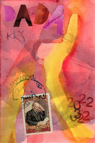 Cartoon: LENIN AND DADAISM (medium) by Kestutis tagged lenin,dada,dadaism,kestutis,lithuania,postcard