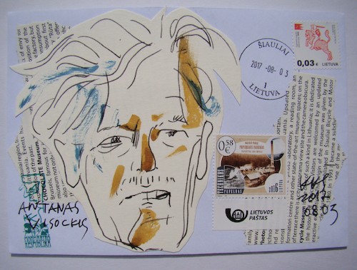 Cartoon: Mail art with sketch. Antanas (medium) by Kestutis tagged mail,art,sketch,kestutis,lithuania