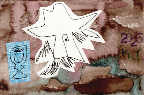 Cartoon: One line sketches (medium) by Kestutis tagged dada,postcard,art,one,line,sketch,kunst,kestutis,lithuania