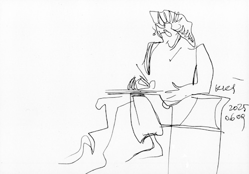 Cartoon: Painters Posers and Pencils (medium) by Kestutis tagged sketch,model,pencil,paiter,art,kunst,kestutis,lithuania