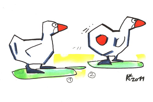 Cartoon: PLASTIC (medium) by Kestutis tagged goose,summer,pencil,form,plastic