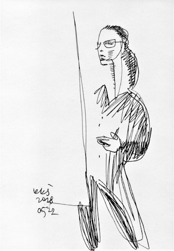 Cartoon: Sketch art. Artist and model 17 (medium) by Kestutis tagged sketch,artist,model,art,kunst,kestutis,lithuania