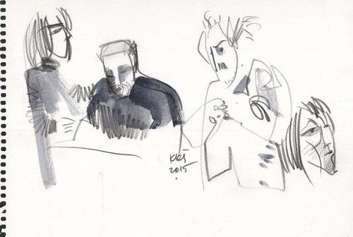 Cartoon: Sketch. Artist and model 7 (medium) by Kestutis tagged sketch,artist,model,kestutis,lithuania