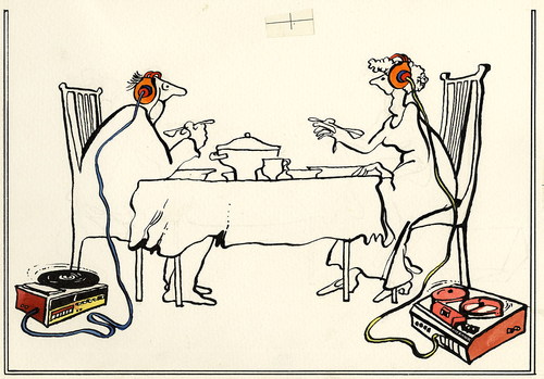 Cartoon: Supper (medium) by Kestutis tagged kestutis,music,food,woman,man